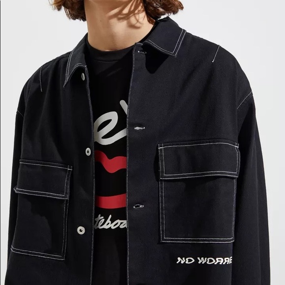 ☀️🧥 Urban Outfitter No Worries *blue* unisex denim jacket - Picture 3 of 9